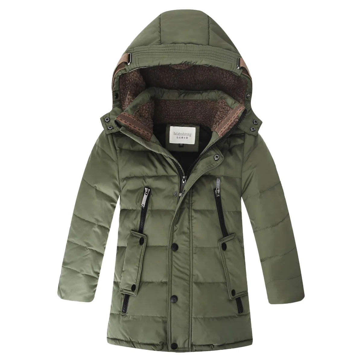 amropi Abrigo para Niño Invierno Chaqueta de Plumas con Capucha Cálido Parka por 5-12 años