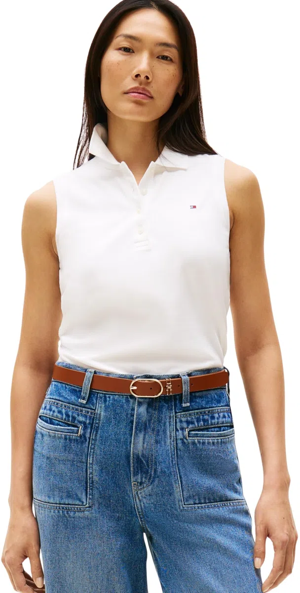 Tommy Hilfiger Polo de Manga Corta Mujer 1985 Slim Fit