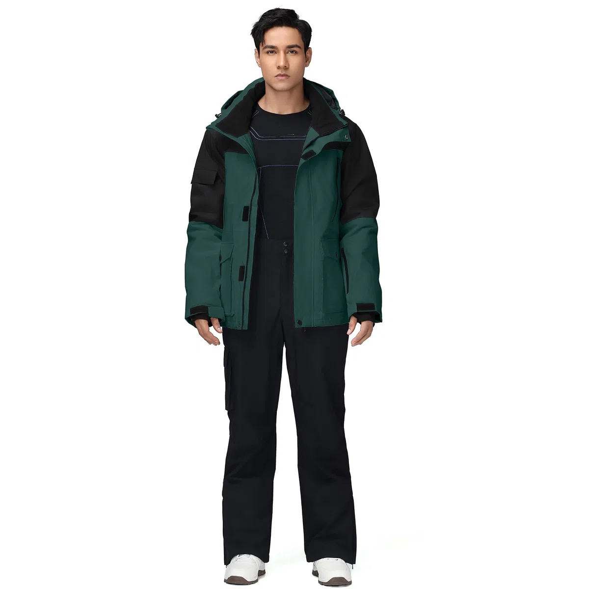 HOTIAN Conjunto de chaqueta y pantalones de esquí para hombre, traje de nieve de invierno, cálido, impermeable, a prueba de viento, ropa de esquí y snowboard