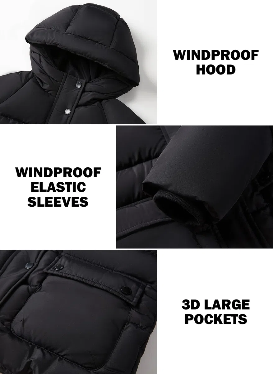 SOLOCOTE Abrigo de Invierno para Niños Repelente al Agua Cortavientos Acolchado Pesado Chaqueta Parka para Niños Niñas