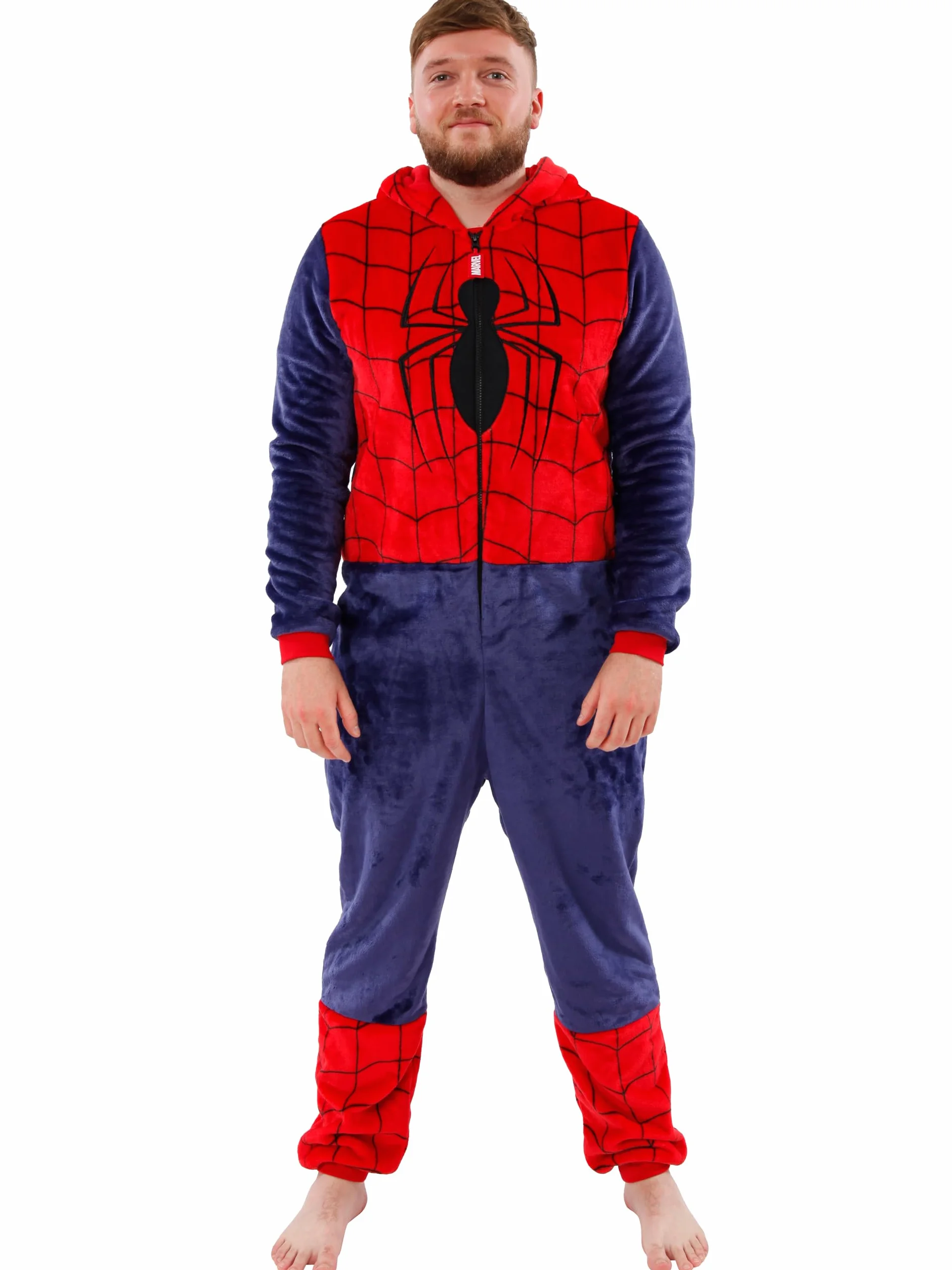 Marvel Monos Hombres | Spiderman Pijama De Mono Hombre | Disfraz Spider-Man Adulto | Merchandising Oficial de Spiderman