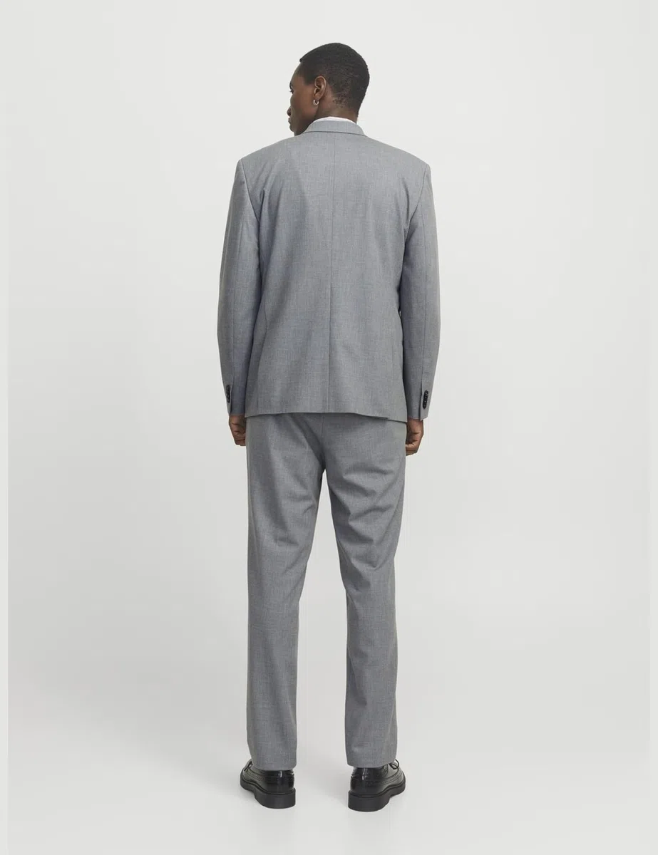 JACK & JONES Pantalones de Traje para Hombre JPRTHEO Regular Fit Pantalones de Traje, Gris Claro Jaspeado/Ajuste: Ajuste Regular, 48