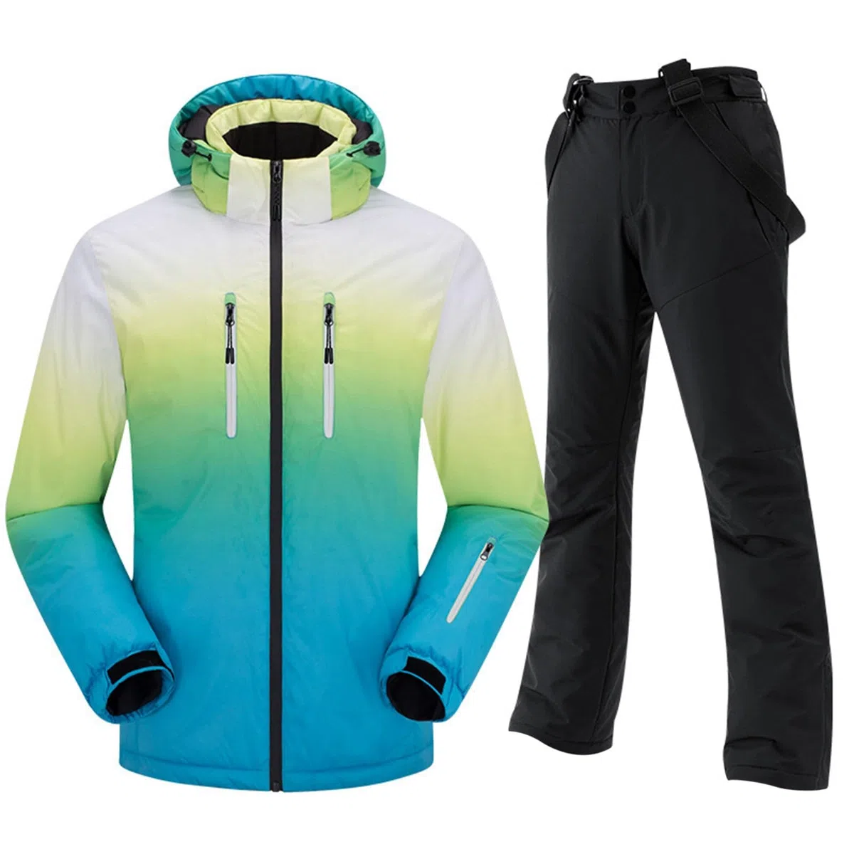Generisch Traje de pantalón holgado para hombre, chaquetas de esquí, pantalones a prueba de viento, traje de nieve cálido, invierno, snowboard, abrigo de nieve, disfraz de hombre, estilo americano,