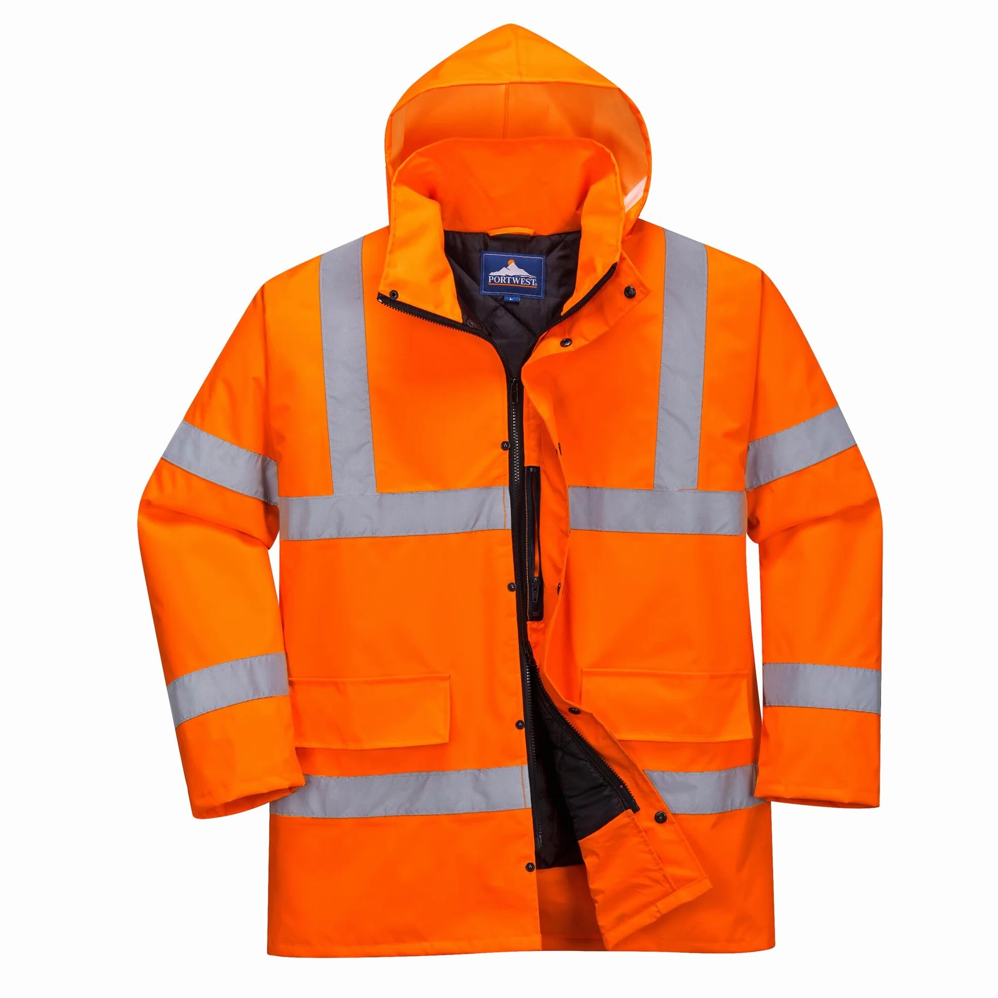 Portwest S460 Chaqueta De Tráfico De Invierno Impermeable Cómoda De Alta Visibilidad Naranja, S