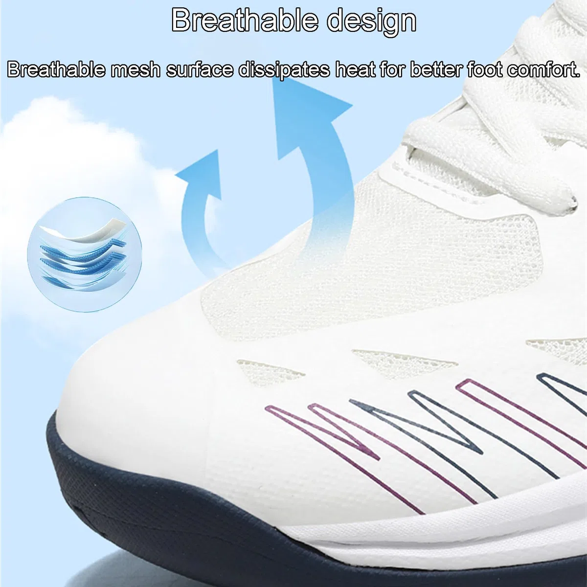 Zapatos de Bádminton para Hombre y Mujer, Zapatillas Transpirables de Pickleball, Squash, Voleibol