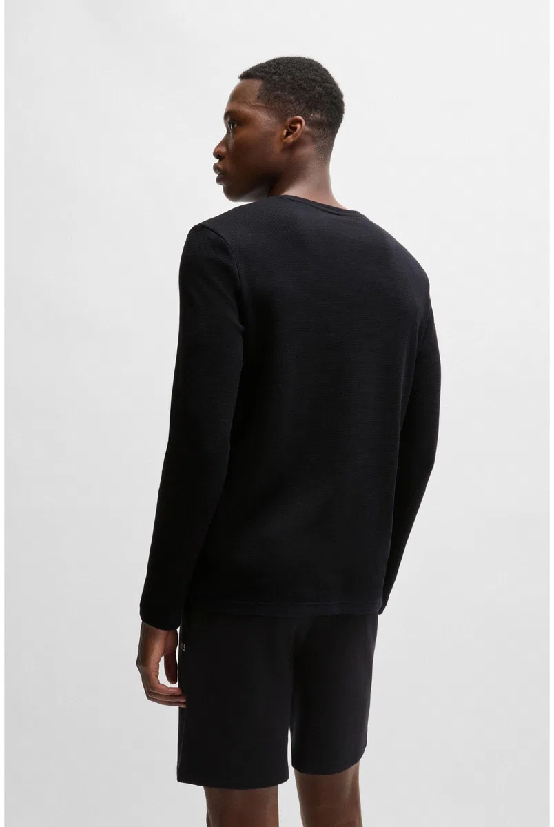 BOSS Waffle LS-Shirt Pyjama Longsleeve para Hombre