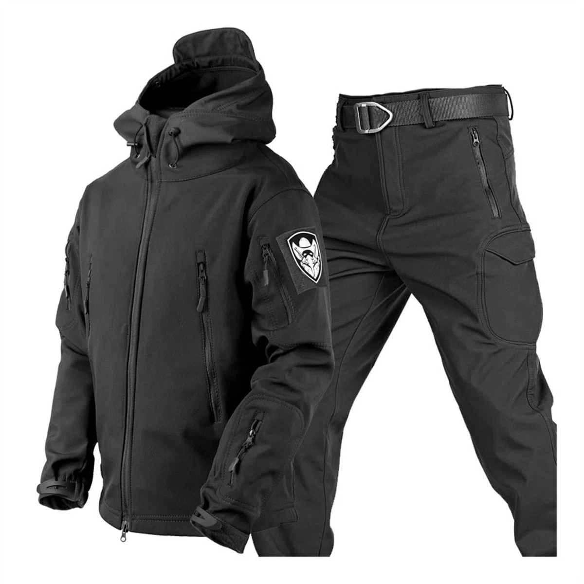 Traje De Esquí Snowboard Para Hombre, Chaqueta De Esquí Con Capucha Cálida De Invierno Para Hombre Con Brazalete Y Pantalones Con Cinturón, Trajes De Nieve Impermeables A Prueba
