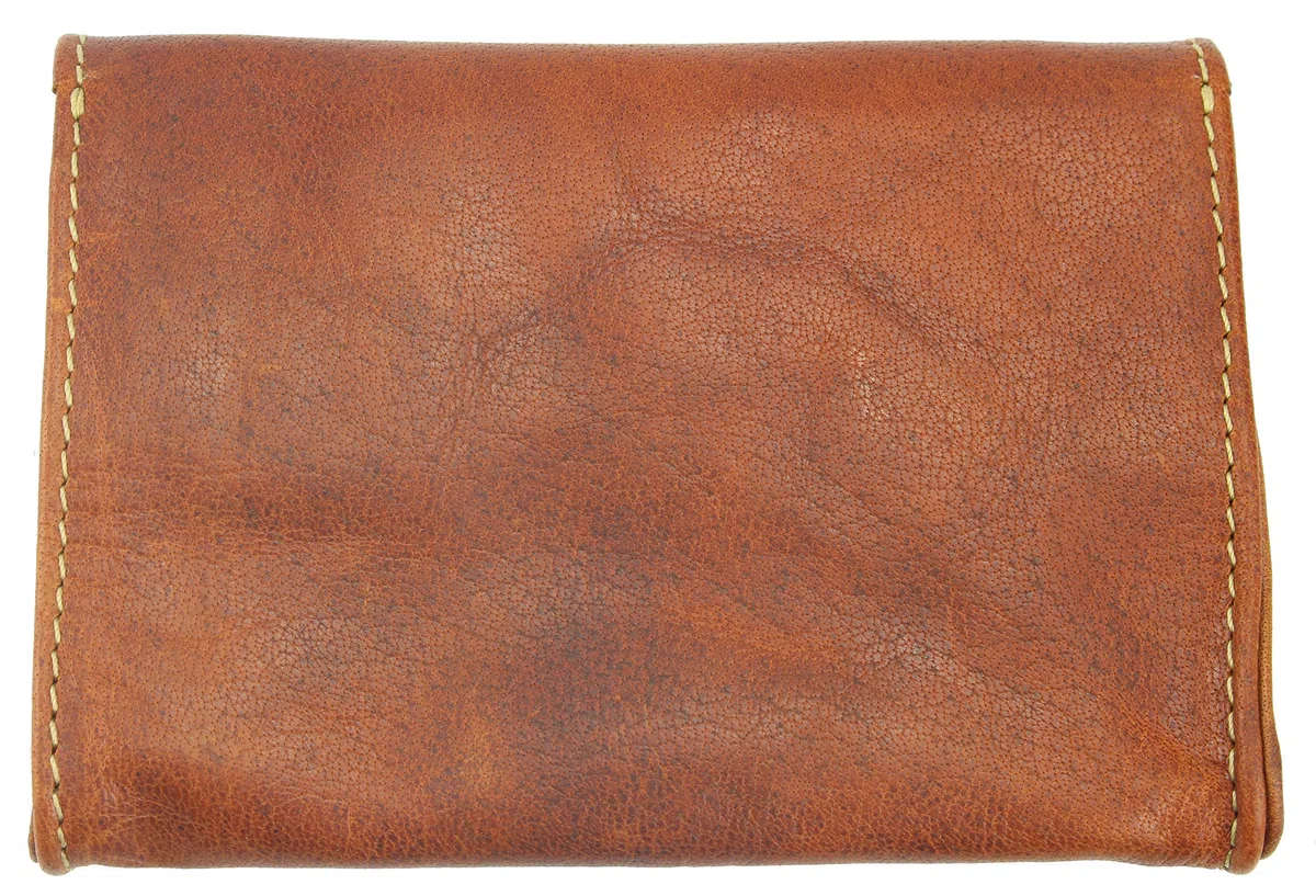 Bolsa De Tabaco SHAQ v2 | Cuero De Búfalo | Estuche De Cigarillos Caja Hombre Femme Marrón (Cognac)