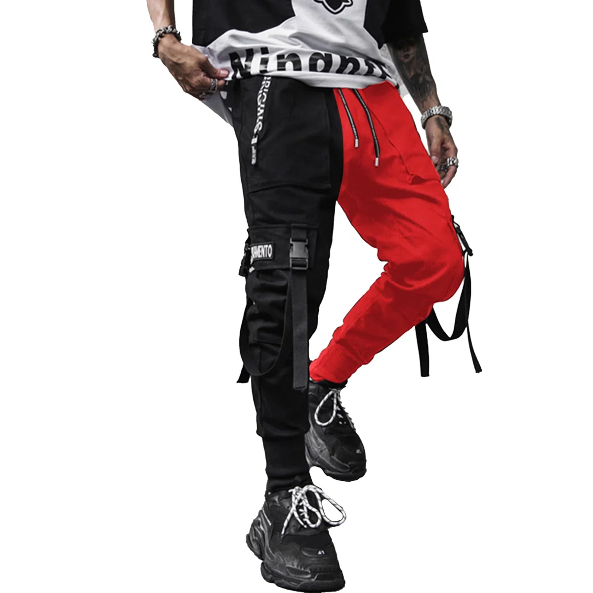 XYXIONGMAO Pantalones deportivos para hombre, estilo hip hop, estilo harén, ropa de calle, tácticos