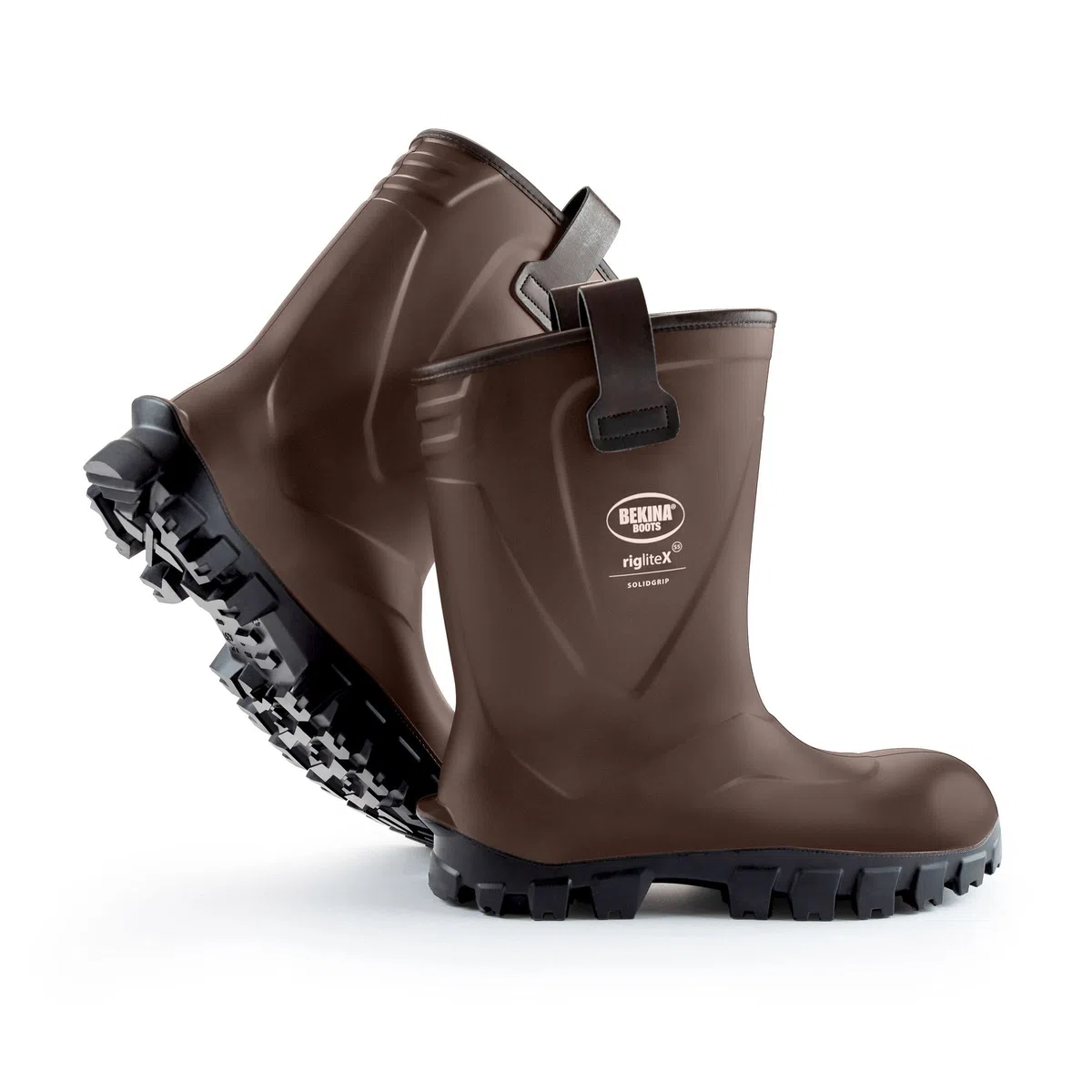 Botas de Seguridad para Hombre, con Puntera y Suela de Acero, Antideslizantes, Impermeables, sin Forro Interior, hasta -20 Grados, pies Calientes y Secos, marrón, EU 42