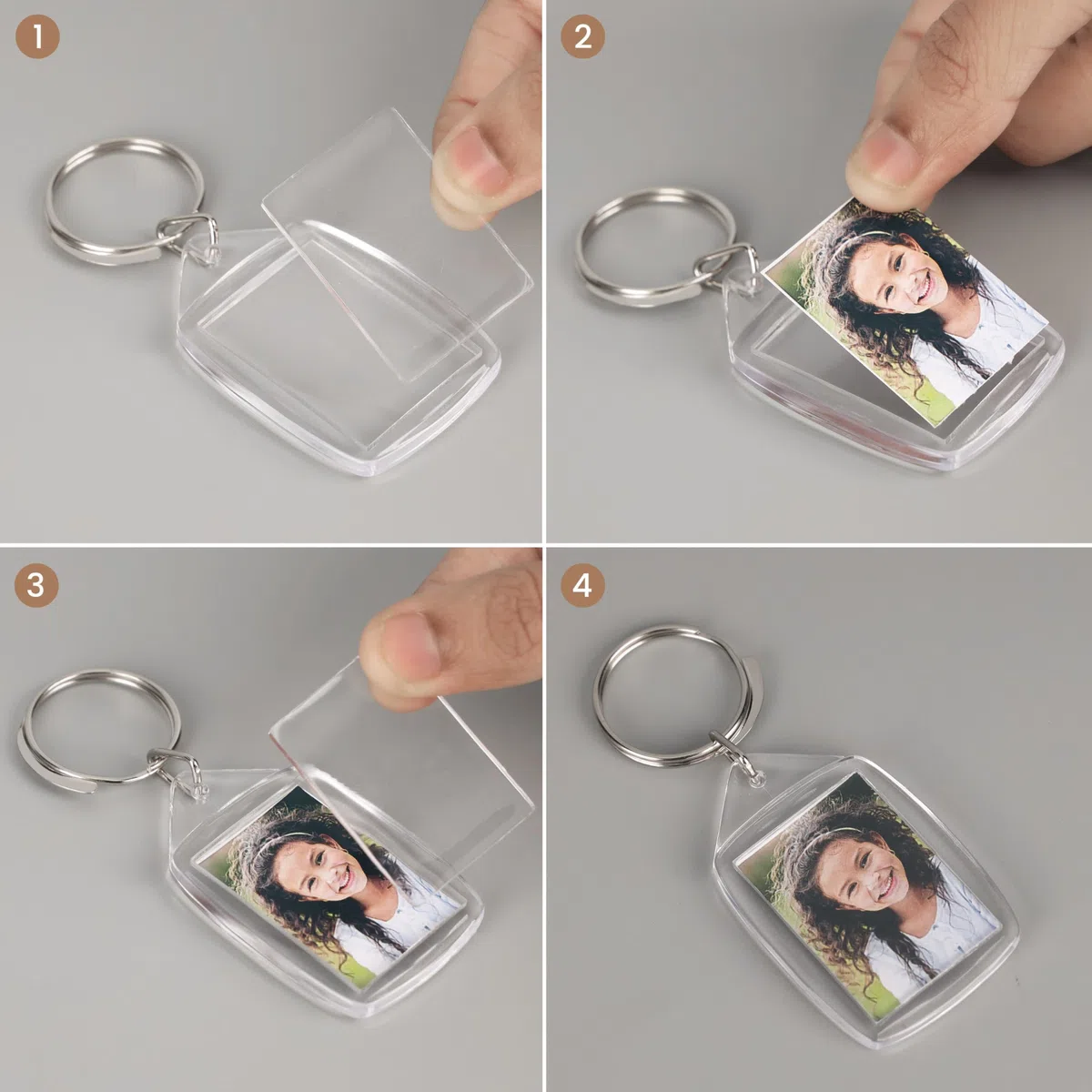 Kurtzy Llaveros Foto en Blanco (Pack de 200) Cada Llavero Transparente de Acrílico mide 5,4 x 3,4 cm – Llavero Foto de Ambos Lados – Marcos Pequeños Fotos Familiares, Amigos, Manualidades, Regalos