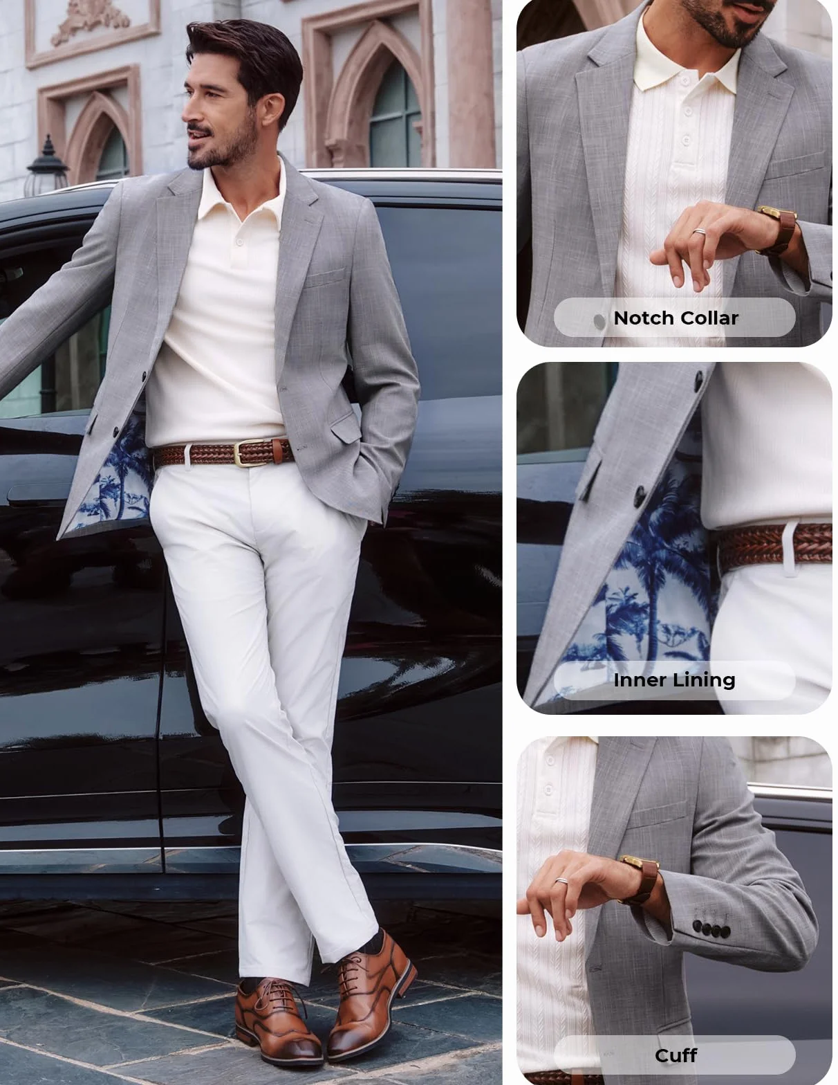 PJ PAUL JONES Blazers Smart Blazer para hombre, abrigos casuales de negocios y deportes
