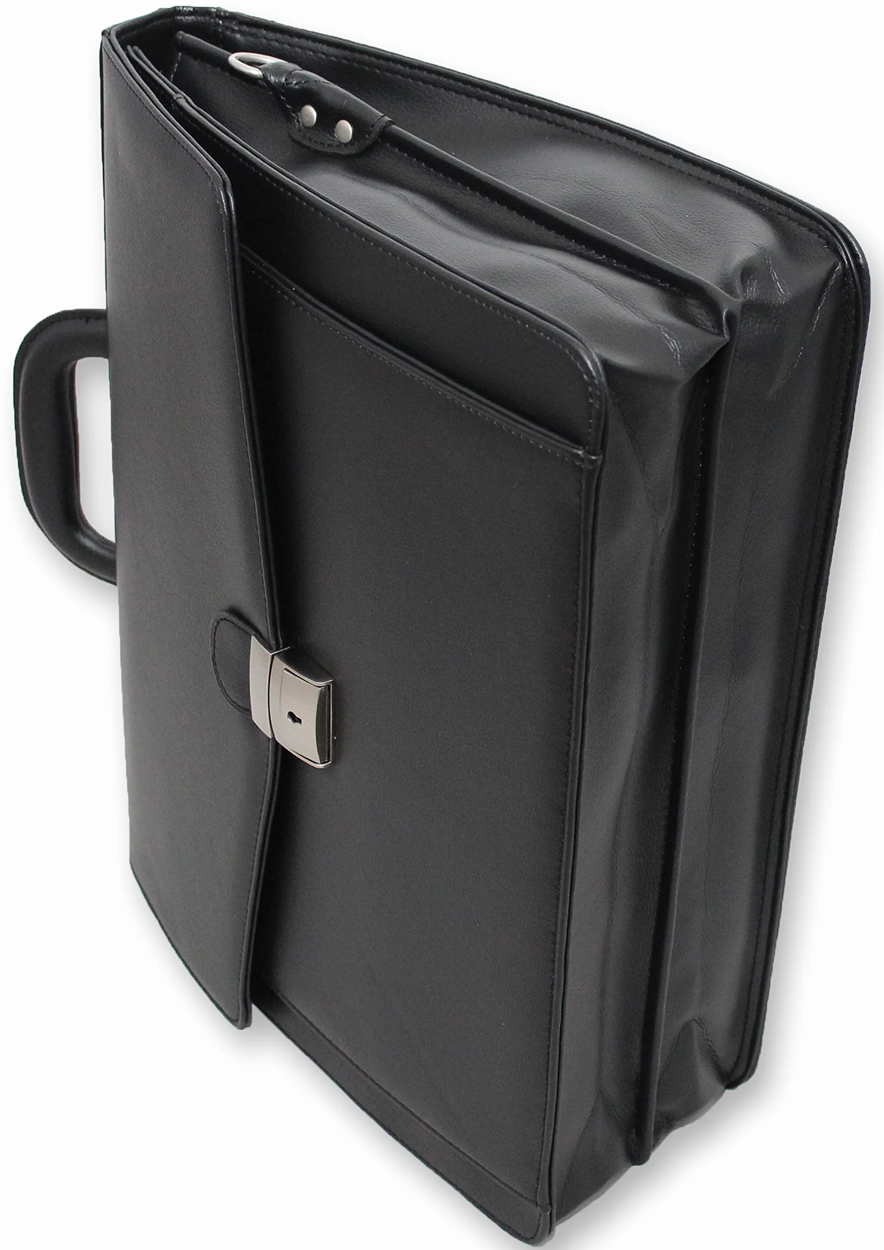 Bolsa de Trabajo de Oficina Profesional Maletín de Documentos Cuero Ecológico (Negro MA32)
