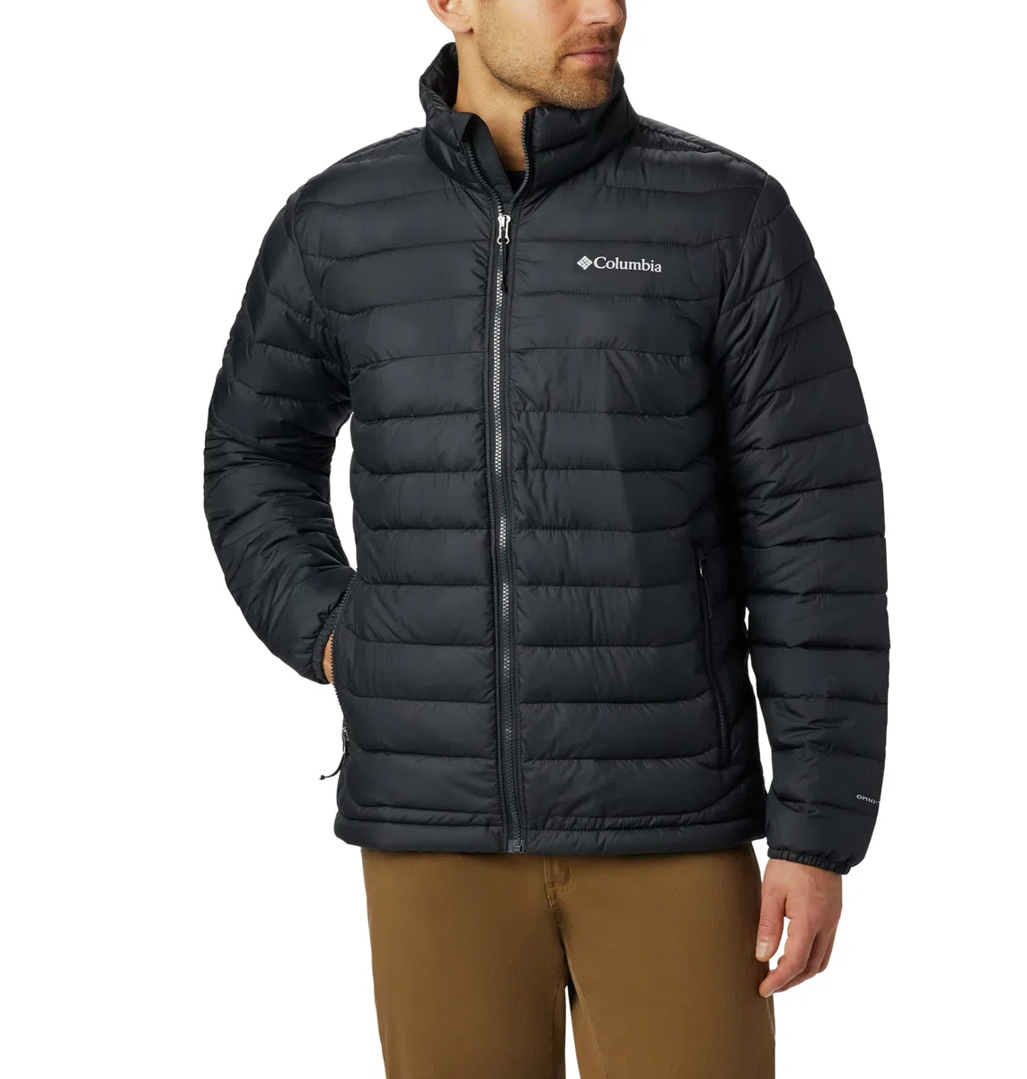 Columbia Powder Lite Jacket Chaqueta acolchada Hombre, Black, S