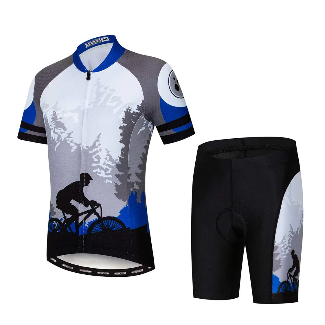 Weimostar Conjunto de maillot y pantalón de ciclismo para niños