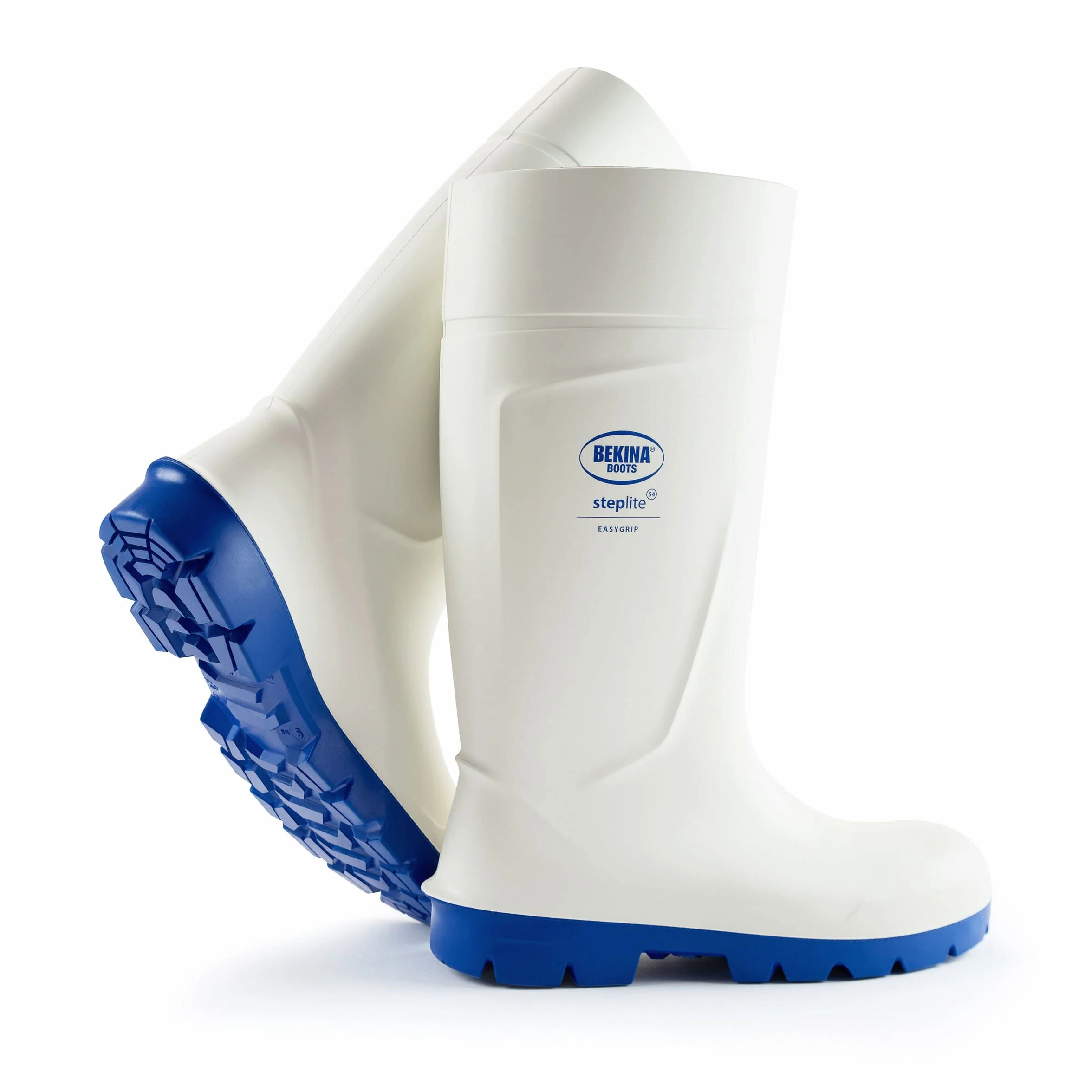 Botas de Seguridad con Puntera de Acero para la Industria alimentaria, fáciles de Limpiar y desinfectar, Incl. Suela incrustada para pies Secos, Gran Comodidad de Uso, Blanco, EU 37