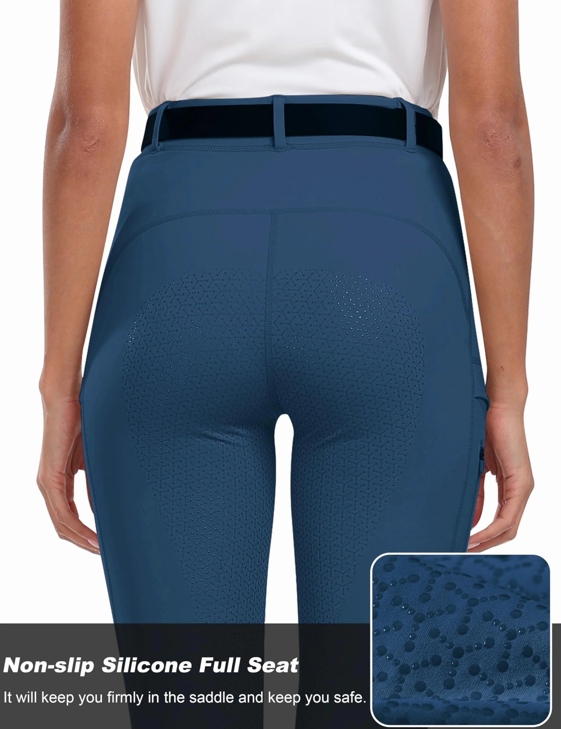 MoFiz Pantalones Hipica Mujer Pantalones Ecuestres Silicon Full Seat Mallas Equitacion Pantalones para Verano