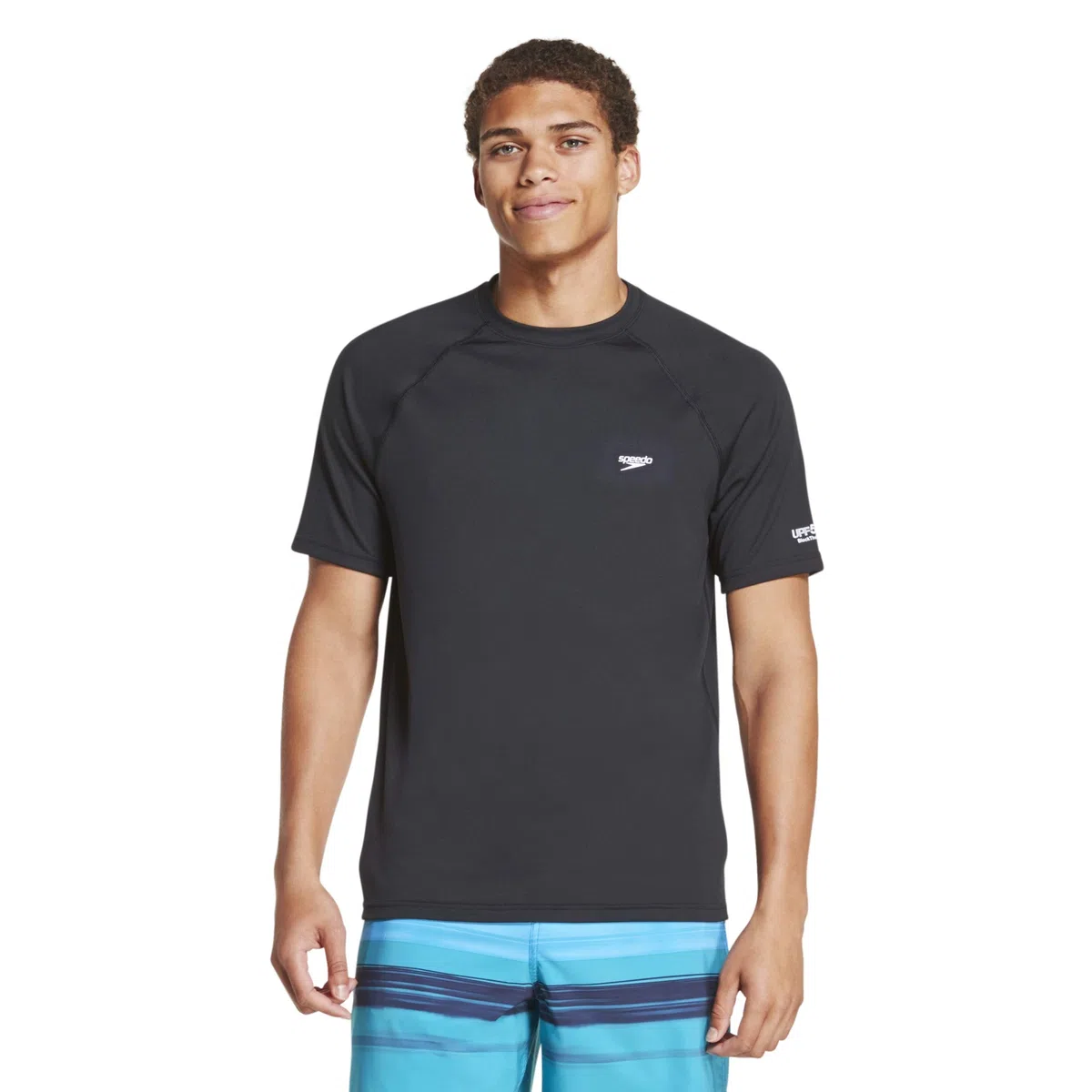 Speedo UV Swim Shirt Short Sleeve Fitness Rashguard Camisa de protección de Sarpullido Hombre (Pack de 1)