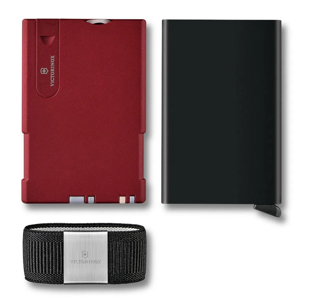 VICTORINOX Smart Card Wallet, Cartera 2 en 1 con multiherramienta, 10 funciones, Swiss Made, tarjetero, incl. billetero