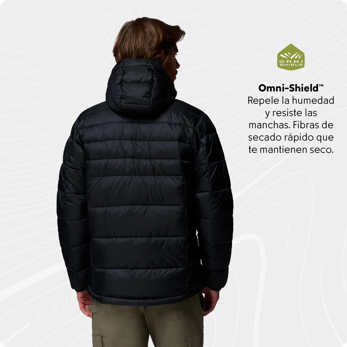Columbia Buck Butte Insulated Hooded Jacket Chaqueta acolchada con capucha Hombre (Pack de 1)