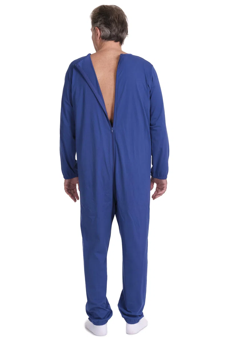 FERRUCCI COMFORT Pijama geriátrico antipañal para Personas Mayores 9078 ML PL - 100% Algodon - Mangas largas y Pantalones Largos