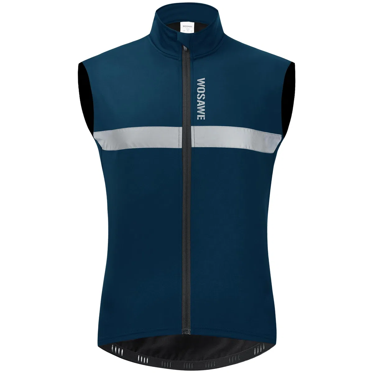 WOSAWE Chaleco de forro polar para hombre, sin mangas, reflectante, cortavientos