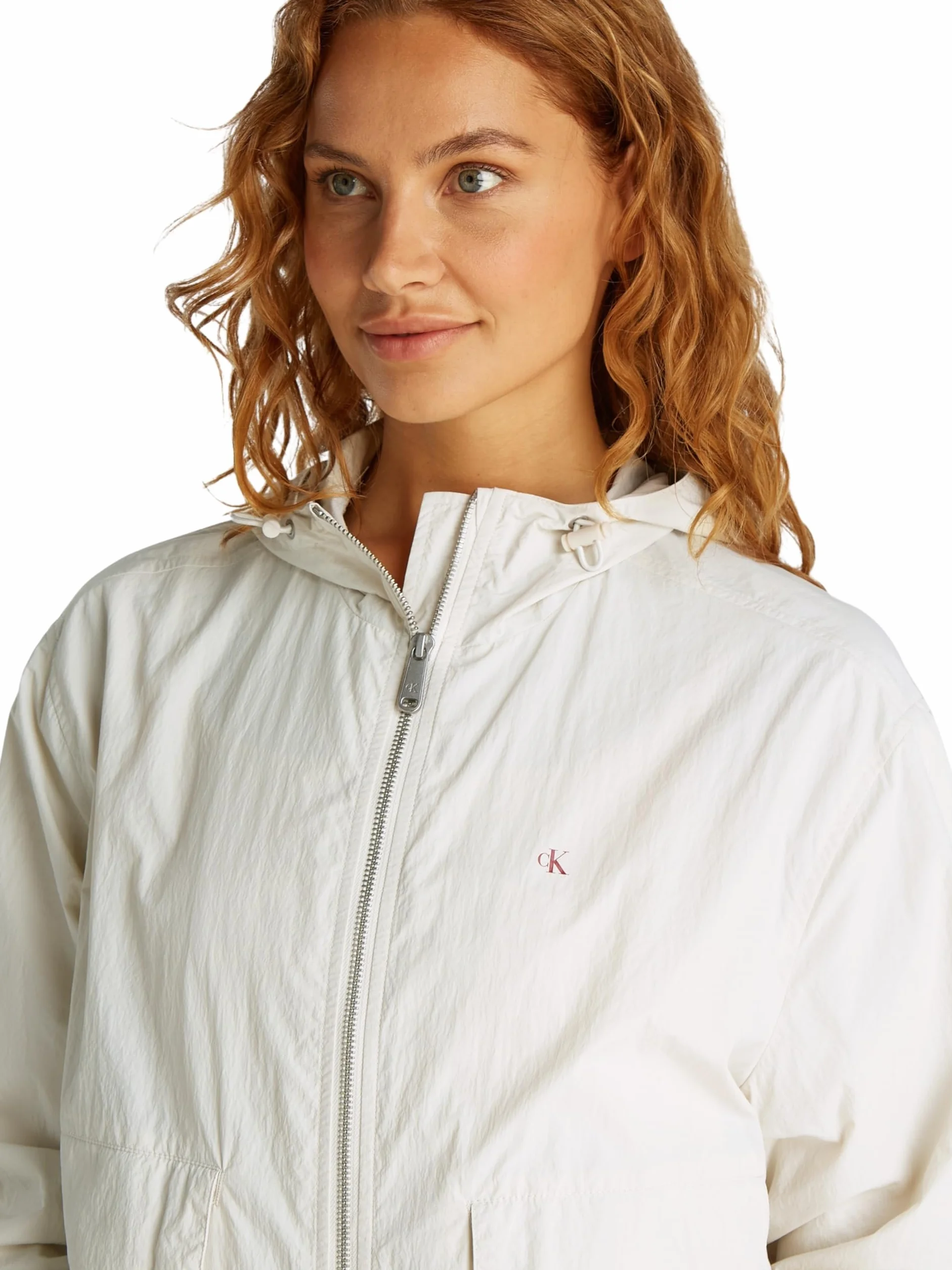 Calvin Klein Cotton Nylon Windbreaker Jacket J20j225210 Chaqueta cortavientos Mujer