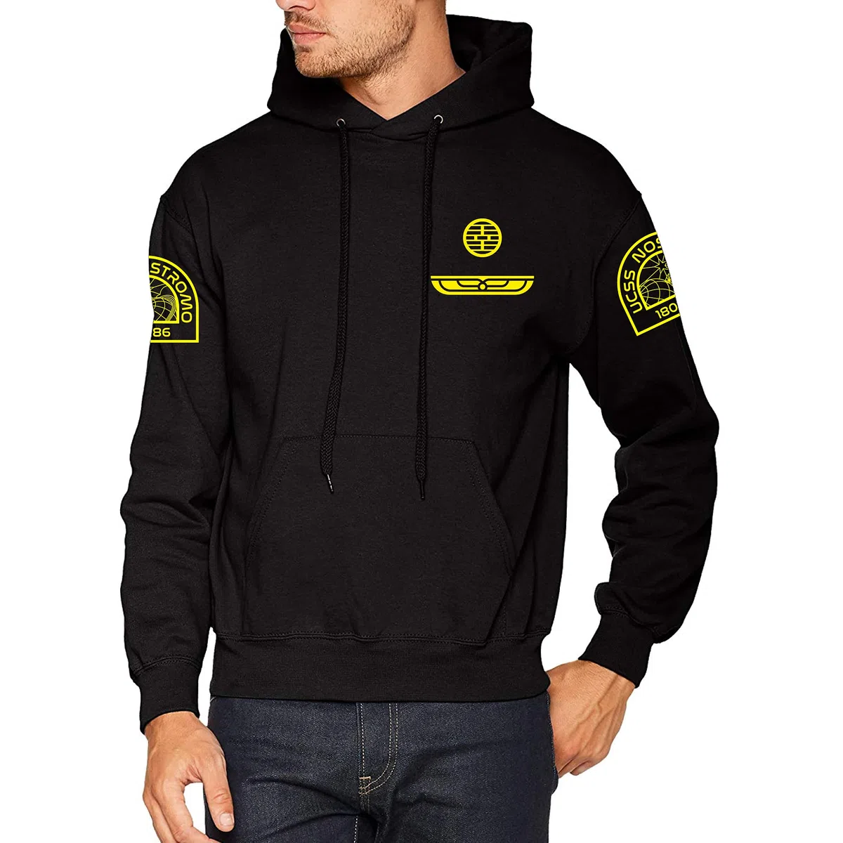 El Desván Nerd Weyland Spaceship Jacket - Sudadera con Capucha para Hombre