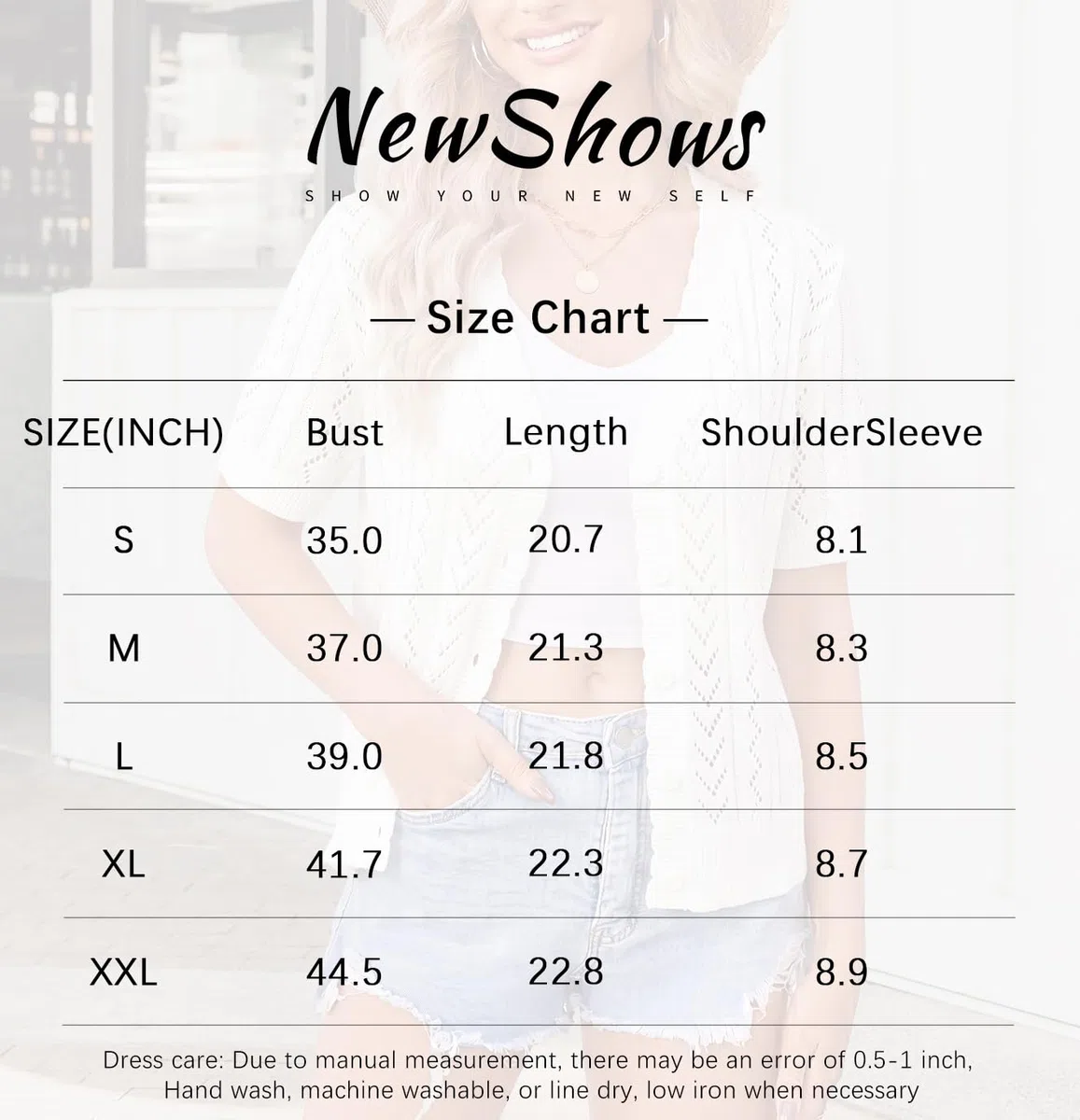 Newshows Cardigans Mujer Manga Corta Verano Ligero Chaqueta de Punto Crochet Cuello V Bolero Shrugs Top para Vestido