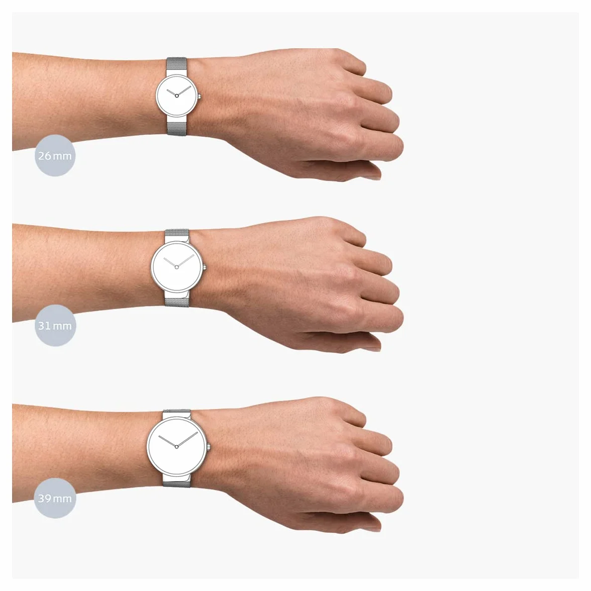 Bering 16433 Reloj Solar para Hombre con Caja de Acero Inoxidable de 33 mm y Esfera, Correa milanesa, Cristal de Zafiro y Resistencia al Agua de 3 ATM
