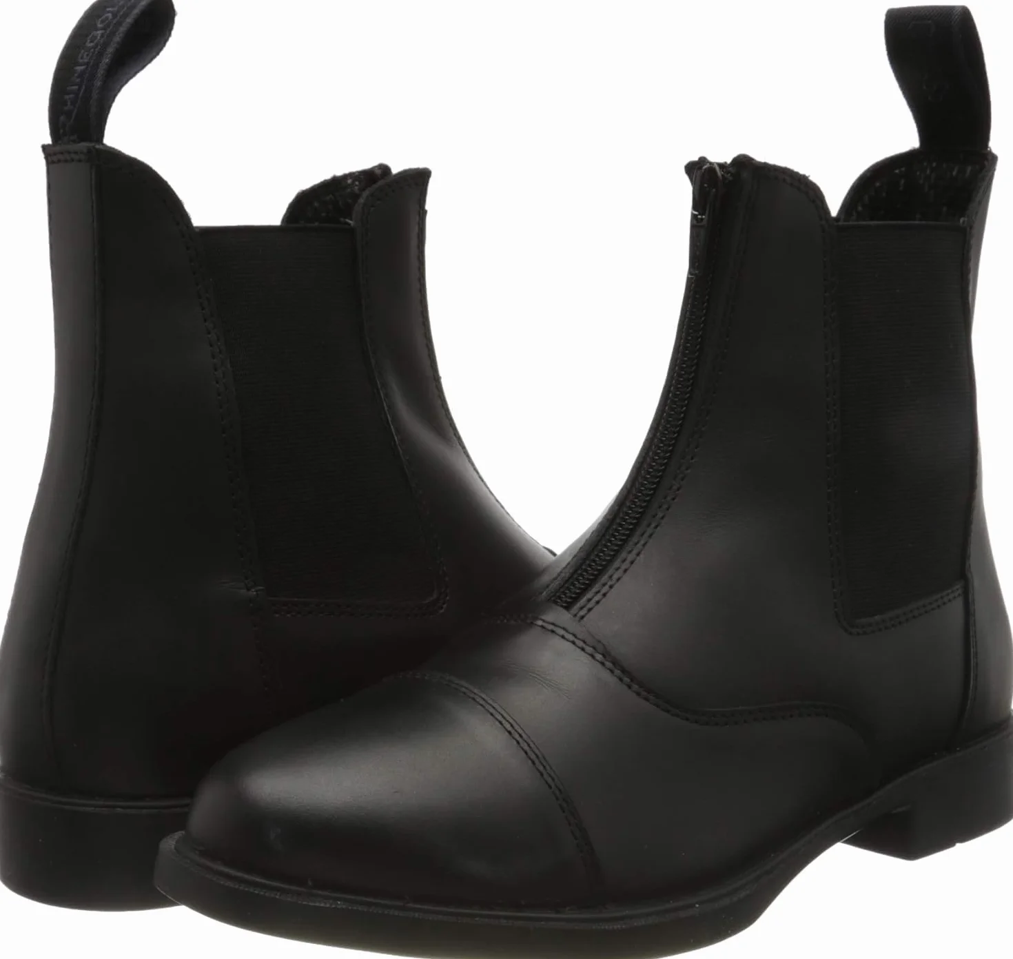 Rhinegold Boston Bota de Cuero con Cremallera Frontal