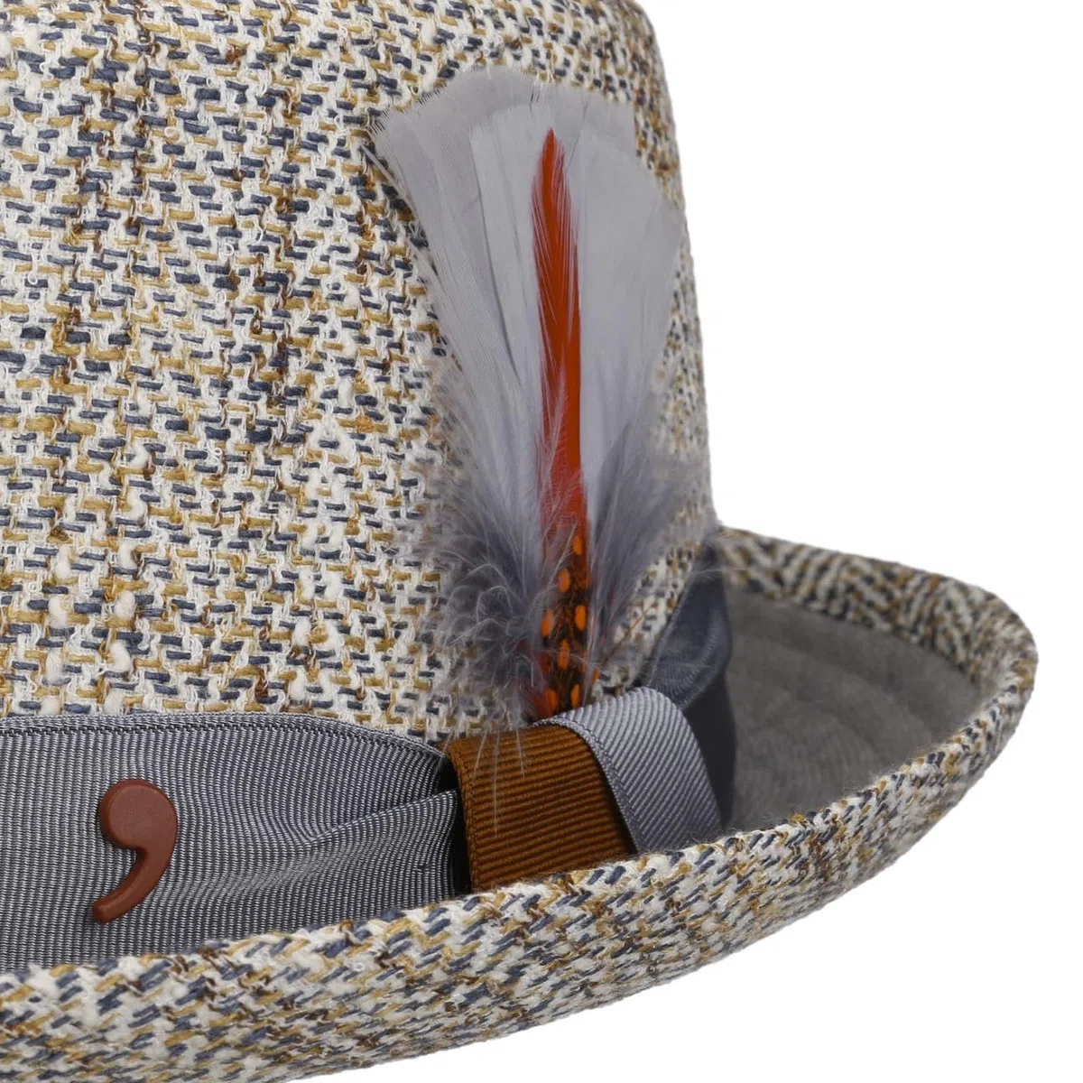 Sombrero Vendello Pork Pied’Este Hombre - Made in Italy pie de Sol con Forro, Banda Grosgrain, Grosgrain Primavera/Verano Verano