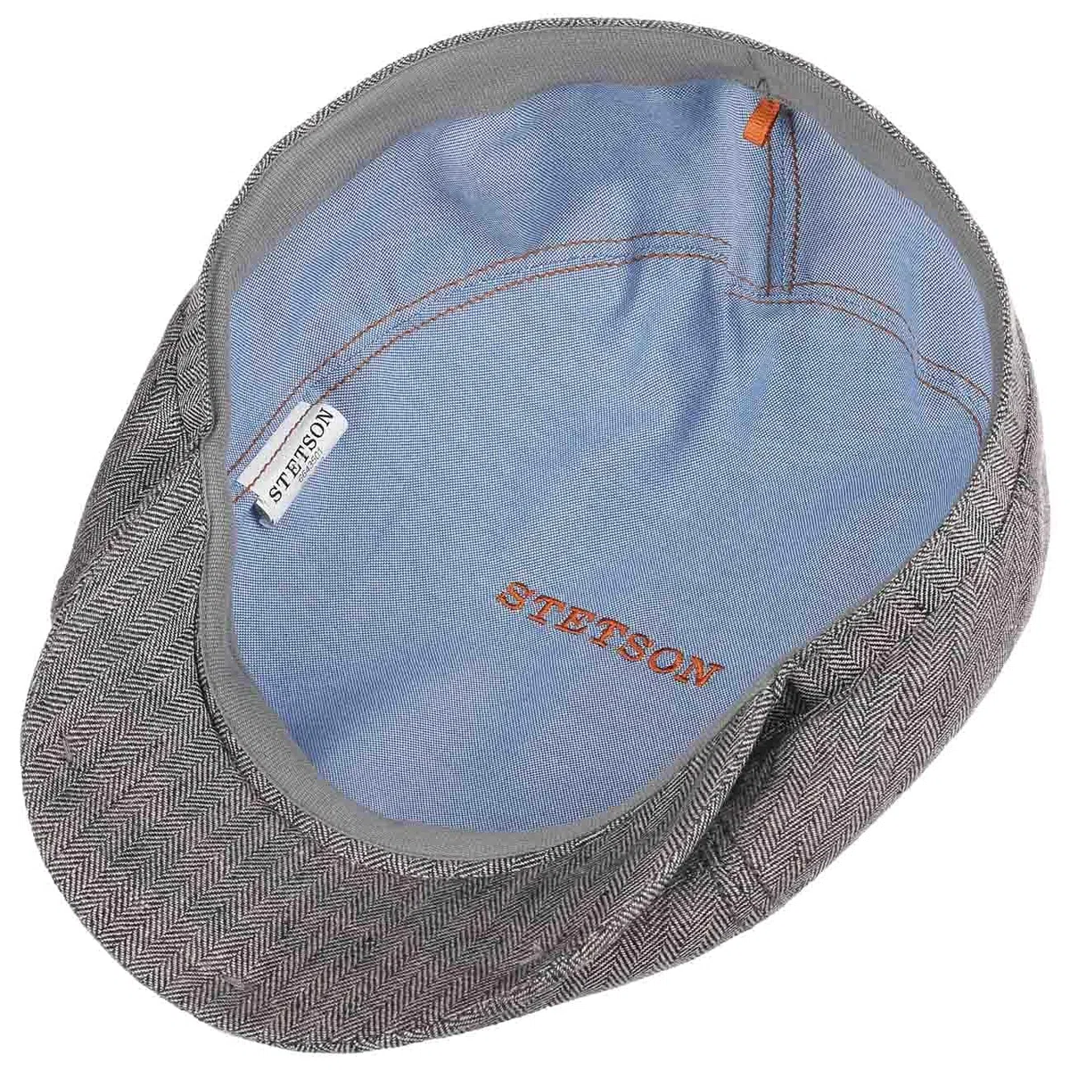 Stetson Gorra Gatsby de Lino Brooklin Mujer/Hombre - Made in The EU Gorros Verano Herringbone con Visera, Forro Primavera/Verano