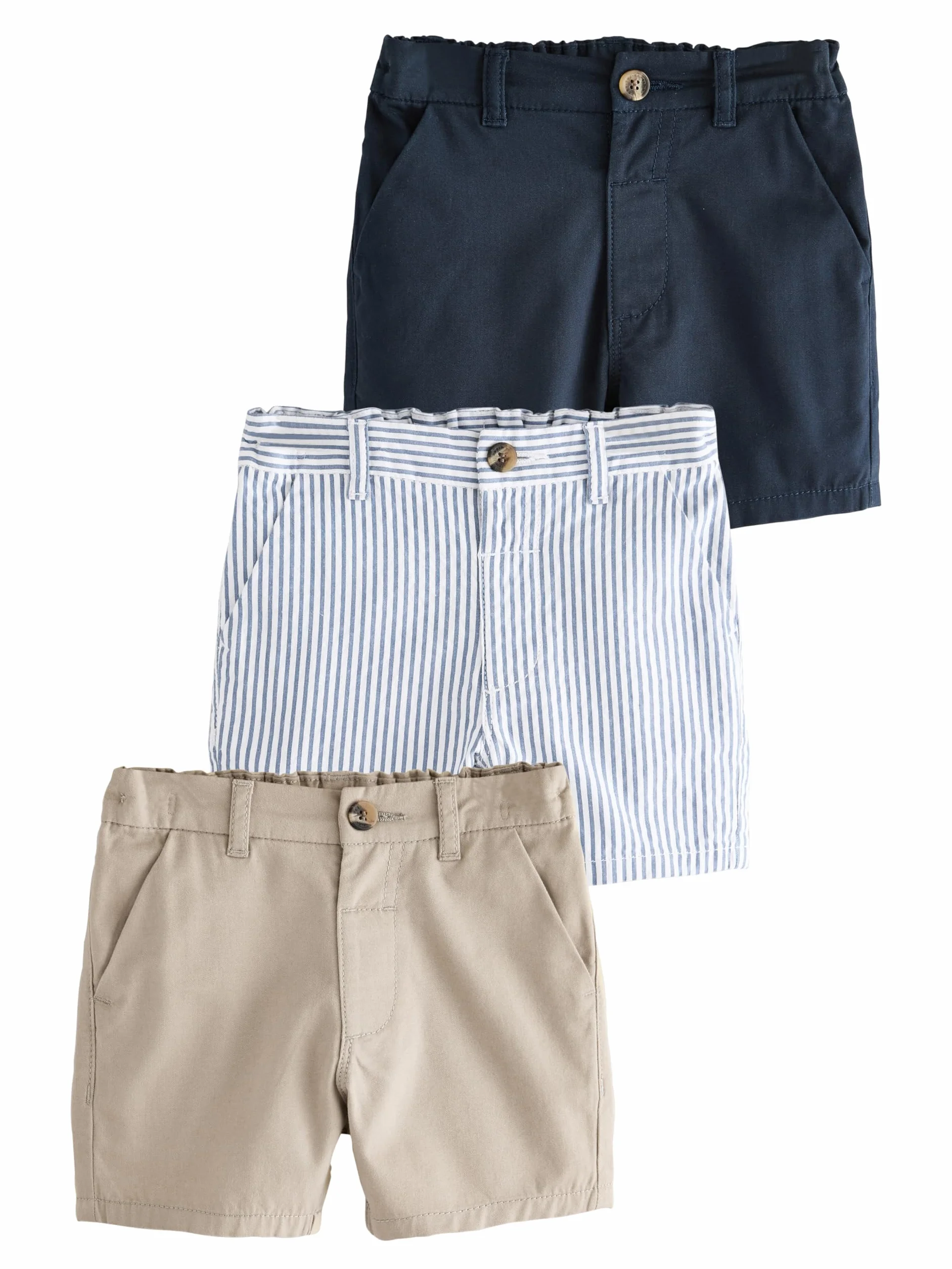 NEXT Niños Pack de 3 Pantalones Cortos Chinos