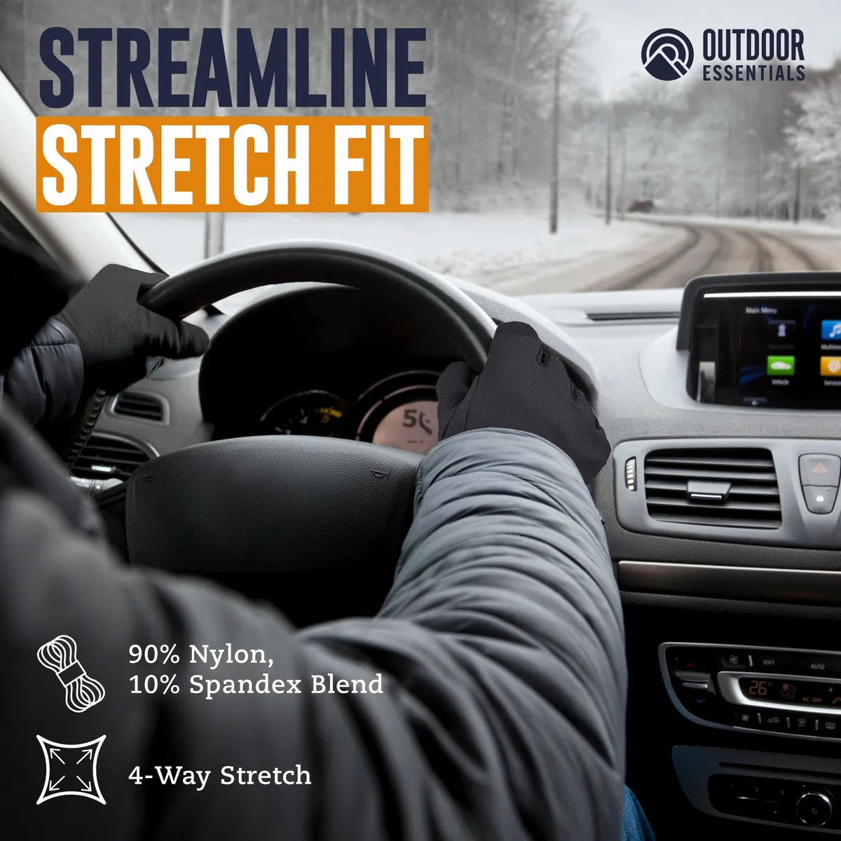 Guantes de correr para pantalla táctil, forro térmico de invierno para clima frío para hombres y mujeres, guantes negros delgados, ligeros y cálidos para enviar mensajes de texto, ciclismo y conducir,