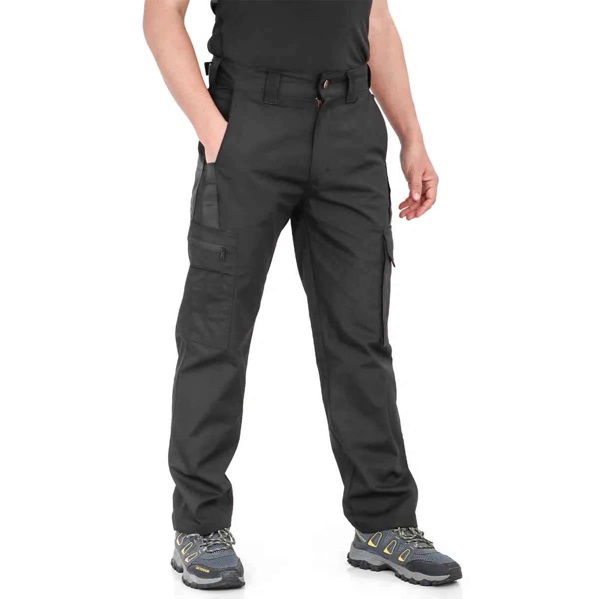 Pantalones de Trabajo para Hombre de Alta Resistencia con Múltiples Bolsillos, Pantalones de Combate Cargo para Senderismo, Acampada Casual Al Aire Libre