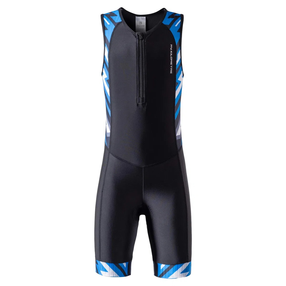 MY KILOMETRE Traje de Triatlón para Niños Sin Mangas - Trisuit Transpirable y de Secado Rápido con Bolsillo Trasero para Competición y Entrenamiento UPF 50+