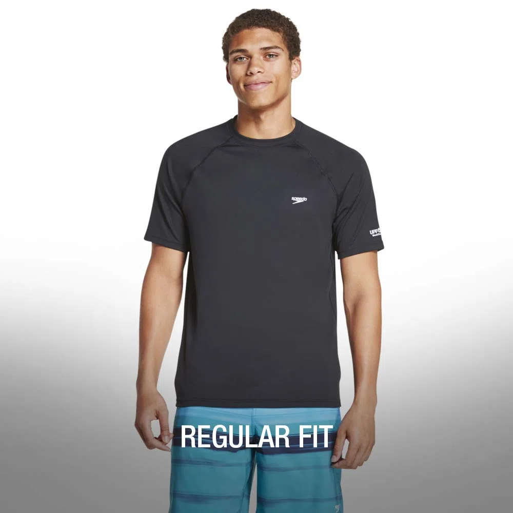 Speedo UV Swim Shirt Short Sleeve Fitness Rashguard Camisa de protección de Sarpullido Hombre (Pack de 1)