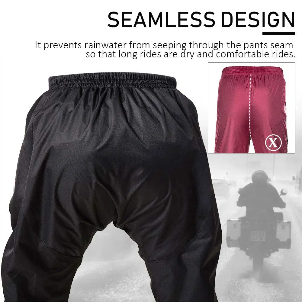 ILM Chubasquero Moto Impermeable Hombre-Traje de Lluvia Resistente al Desgaste, 6 Bolsillos, Juego de 2 Piezas con chaqueta y pantalones