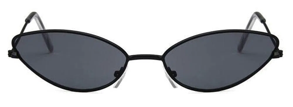 Gafas de sol Gafas de sol Ojo de gato Marco de metal Nuevo dorado Rojo Vintage Cateye Moda Gafas de sol Gafas de dama