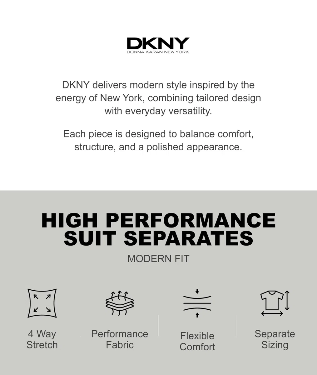 DKNY Ajuste Moderno, Traje de Alto Rendimiento por Separado Chaqueta de Traje de Negocios Hombre (Pack de 1)