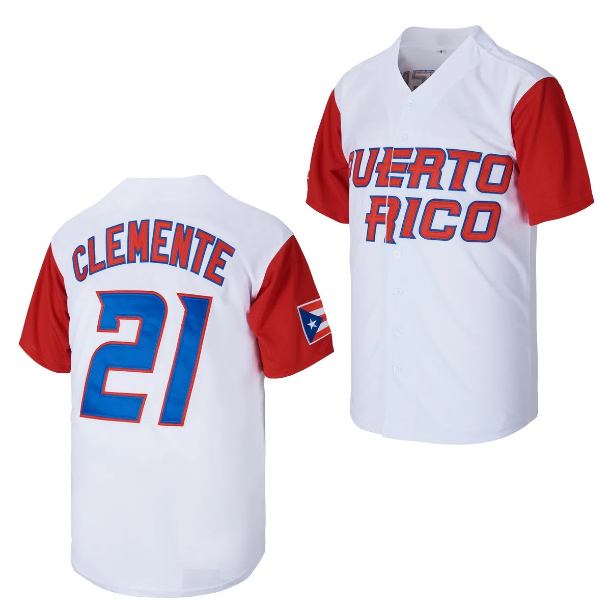 Kekambas #21 Roberto Clemente Puerto Rico World Game Classic Mens Baseball Jersey Stitched