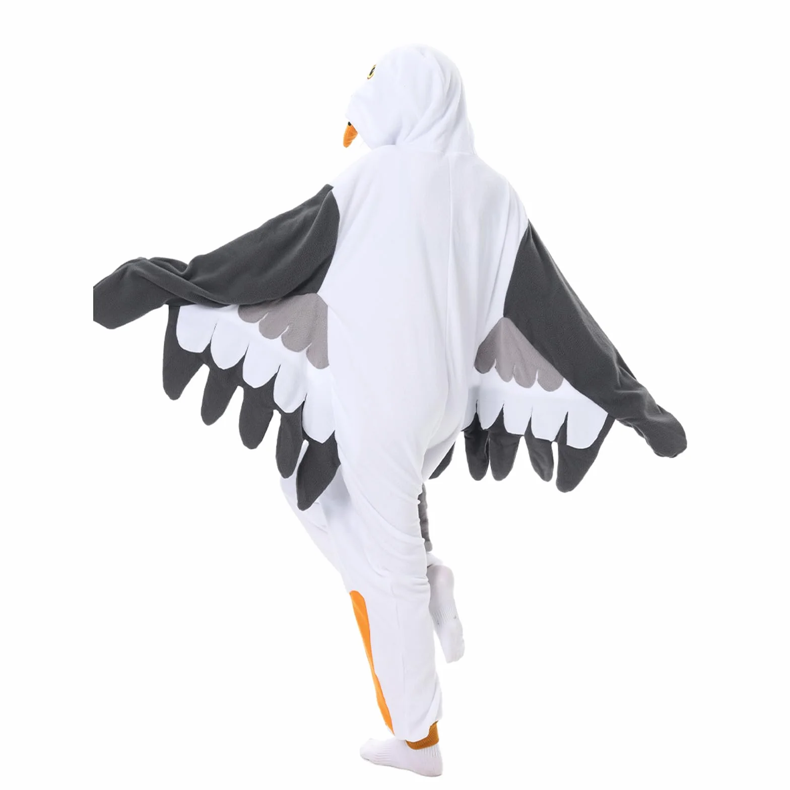 LANFAN Disfraz de gaviota para adultos, pijama para hombre y mujer, unisex, cosplay, animal, peluche, ropa de dormir para Halloween, mono para hombres y mujeres