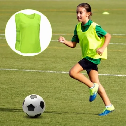 Petos Futbol Niños, 6 Piezas Petos Deportivos para Niños, 36 * 56 cm Petos de Entrenamiento Fútbol, Chaleco de Entrenamiento Petos Futbol para Futbol, Baloncesto