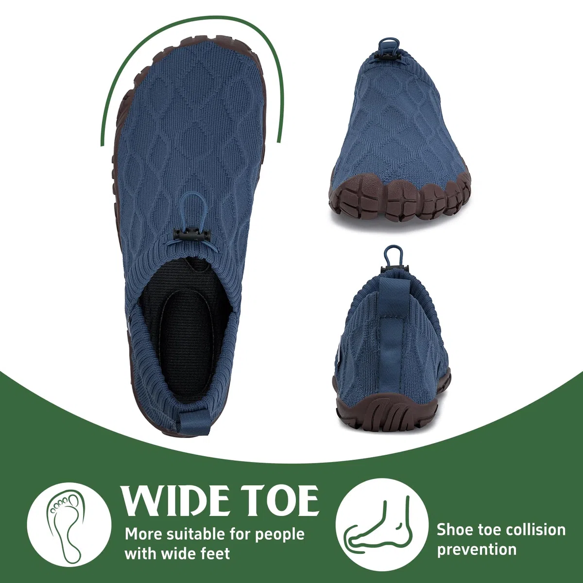 WateLves Unisex Barefoot Zapatillas de Trail Minimalista Running Zapatilla Cómodas Ligeras Zapatos Descalzos