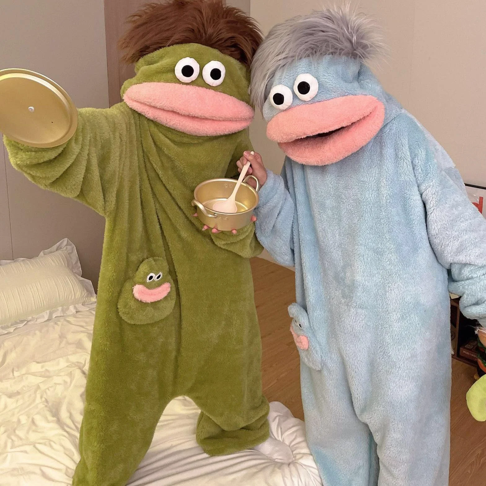 Genérico Pijama de Unisex Adulto Divertido Mono Pijama Monos Cosplay OversizedUna Pieza para Hombre y Mujer Disfraz Cosplay Ideal para Fiestas Ocio y Ropa de Casa2026