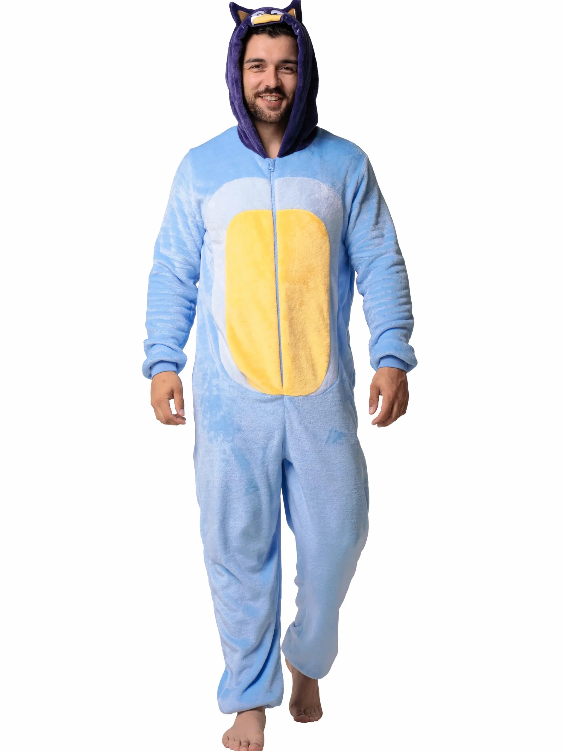 Bluey Pijama Hombre, Mono De Hombre Bandit, Pijama Enterizo De Forro Polar para Adultos
