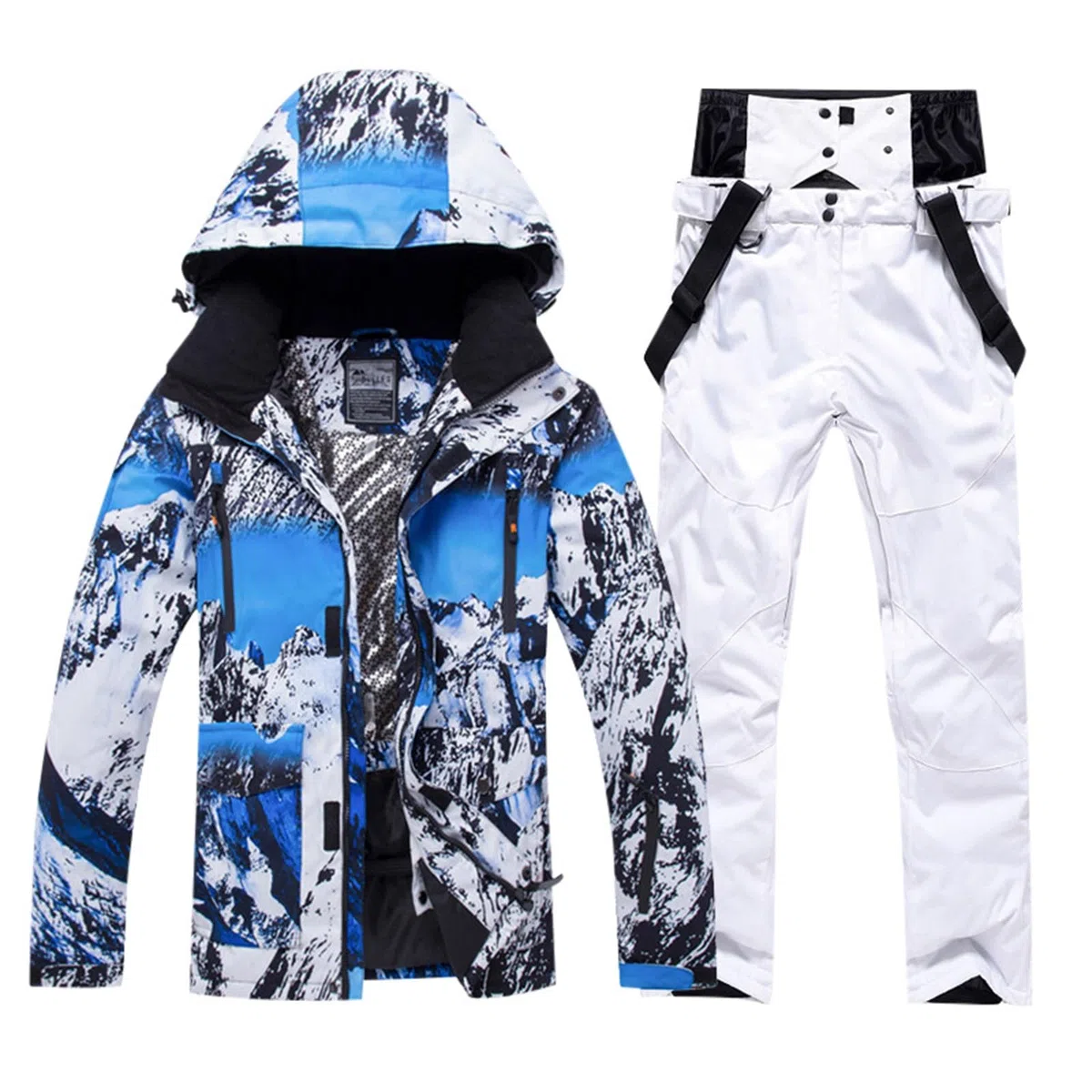 Generisch Traje de esquí para hombre resistente al viento aislante chaqueta de snowboard con pantalones