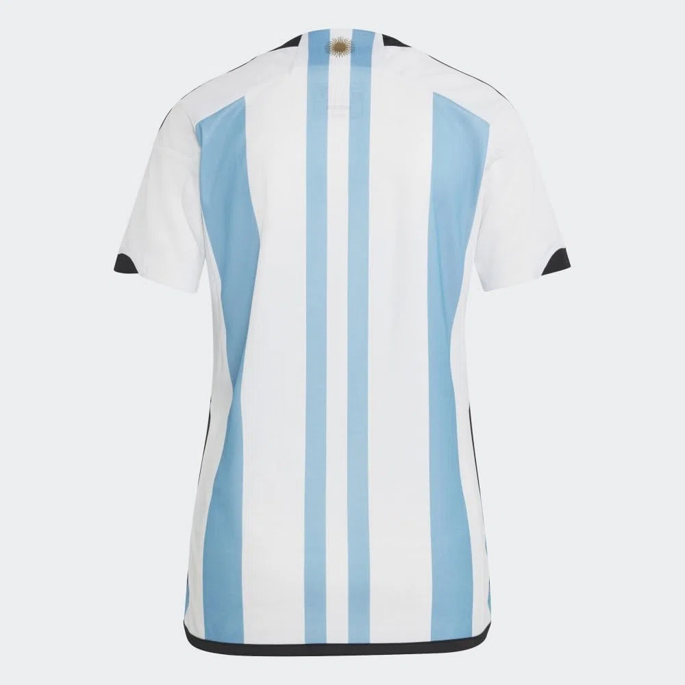 adidas Camiseta de fútbol Argentina 2022 para mujer ganadoras de 3 estrellas