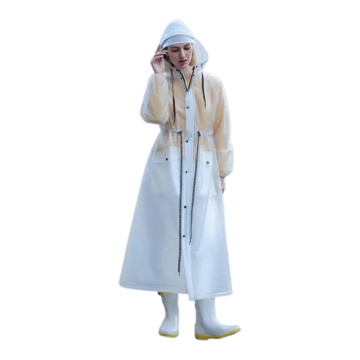 Generisch Chubasquero largo para mujer para adultos, ropa impermeable de cuerpo completo para ciclismo, poncho de lluvia fuerte, chaqueta funcional para mujer